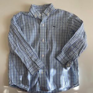 Vineyard vines, long sleeve button down wheels, shirt polo size 2T